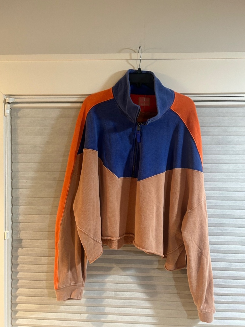 Free People Sapphire Split Ziip Up Sweatshirt
